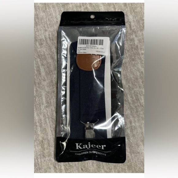 Adjustable Toddler Boys Kids Children’s Suit Suspenders Navy Blue Brown 1T 2T 3T - Picture 5 of 6